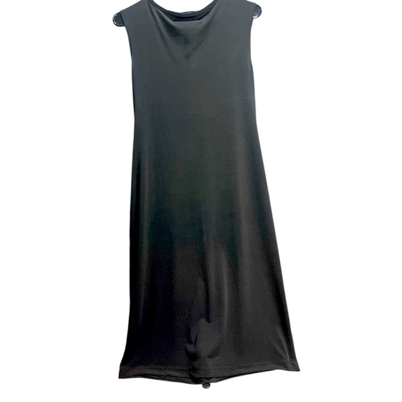 LIZ CLAIBORNE Black Dress Sleeveless Wrap Blouse V-Neck Formal Dress size Small - Picture 2 of 7